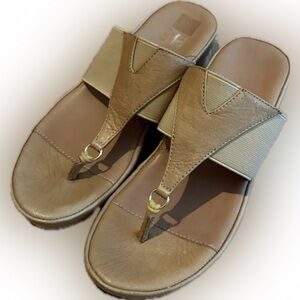 Beige Leather Women's Sandals